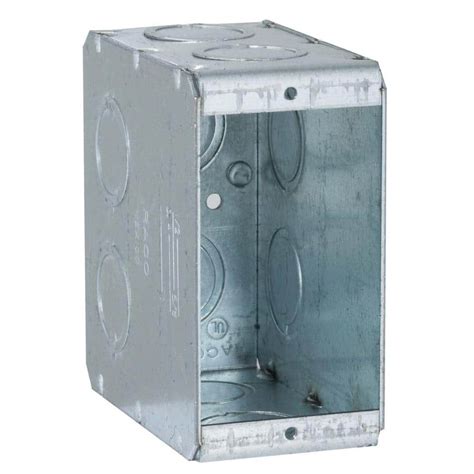 home depot metal single gang electrical boxes masonry|single gang box dimensions standard.